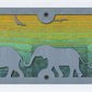 Elephant Family Metal Wall Art on Reclaimed Wood, 24 Inch Safari Decor