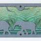 Elephant Family Metal Wall Art on Reclaimed Wood, 24 Inch Safari Decor