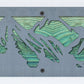 Mountain Range Metal Wall Art on Reclaimed Wood, 24 Inch Rustic Cabin Decor