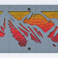 Mountain Range Metal Wall Art on Reclaimed Wood, 24 Inch Rustic Cabin Decor
