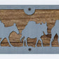 Cattle Drive Metal Wall Art on Reclaimed Wood, 24 Inch Western Ranch Decor