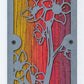 Cherry Blossom Metal Wall Art on Reclaimed Wood, Tall 24 Inch Floral Decor