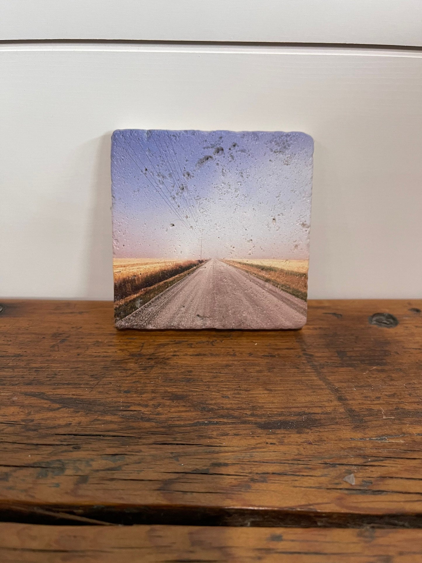 Country Roads Farmhouse Coaster, Western Decor