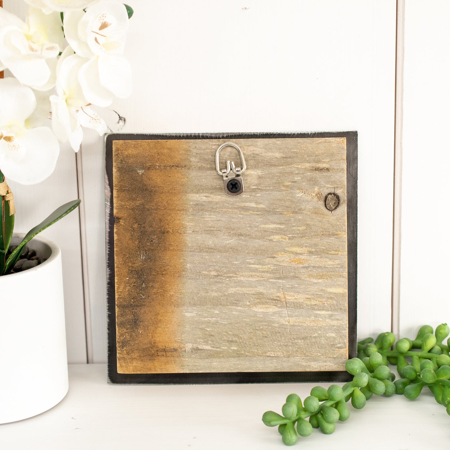 Rustic Wood and Metal Sea Turtle Home Decor