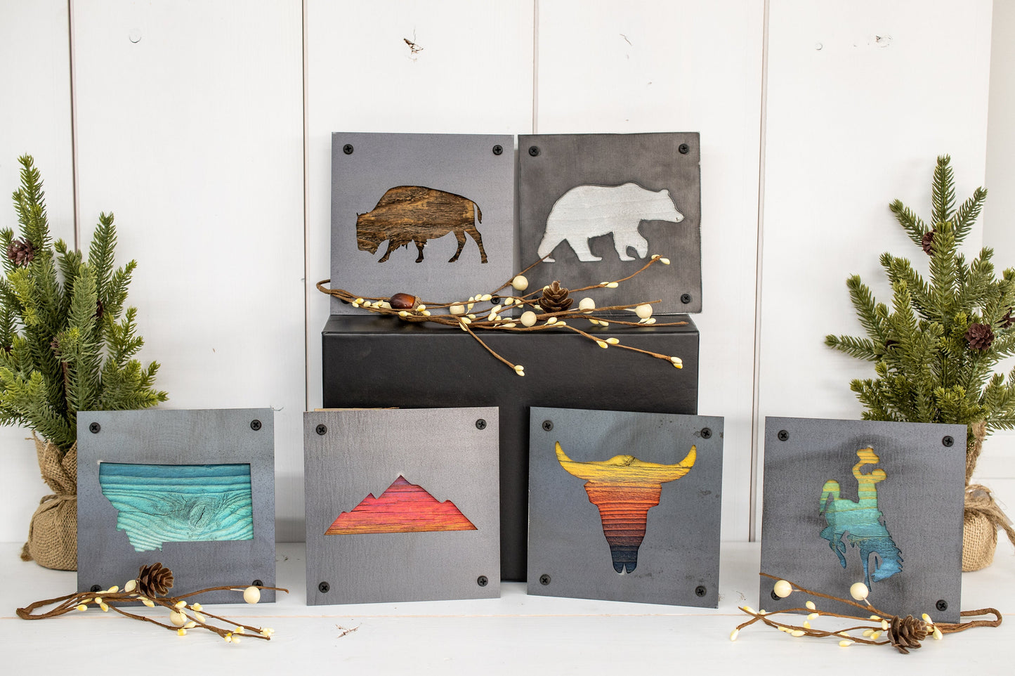 Hiking Sign, Reclaimed Wood and Metal Hiker Decor