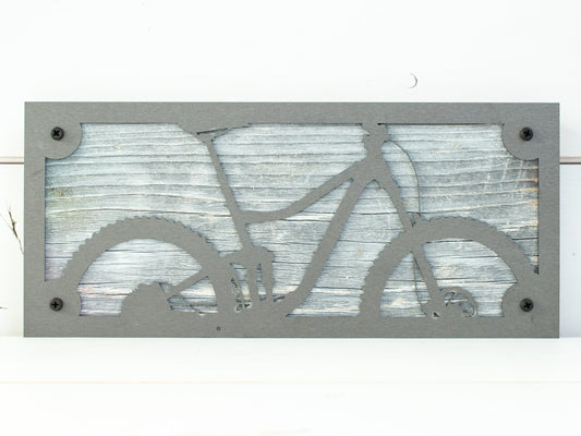 Mountain Bike Wall Decor - Metal Art, Handmade, Rustic Decoration