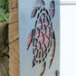 Rustic Wood and Metal Sea Turtle Home Decor