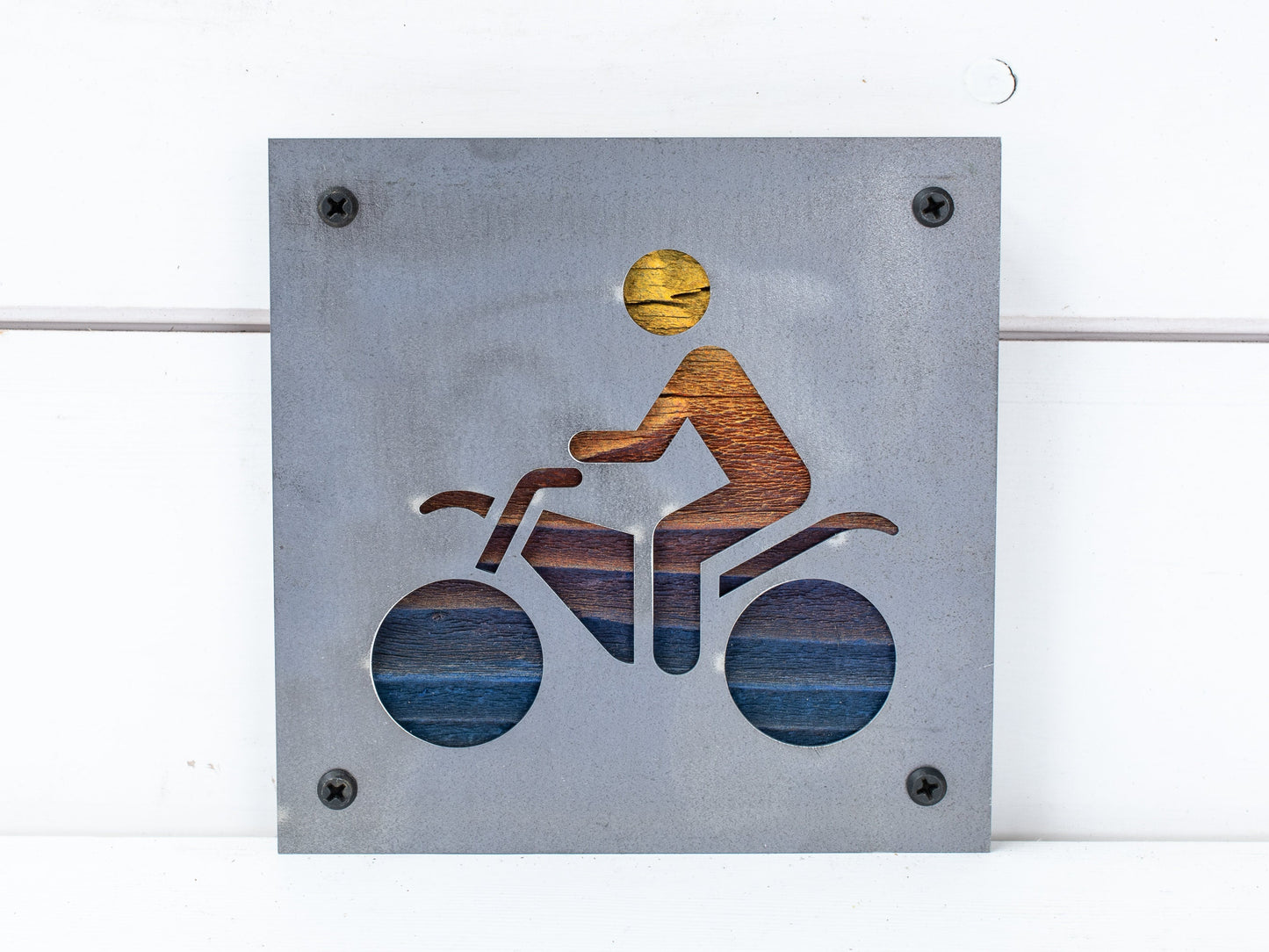 Dirt Bike Symbol, Dirt Biking Metal Sign, Motorcycle Pictograph