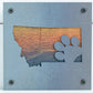 Montana Outline Wall Decor, Paw Print Montana Wall Decor